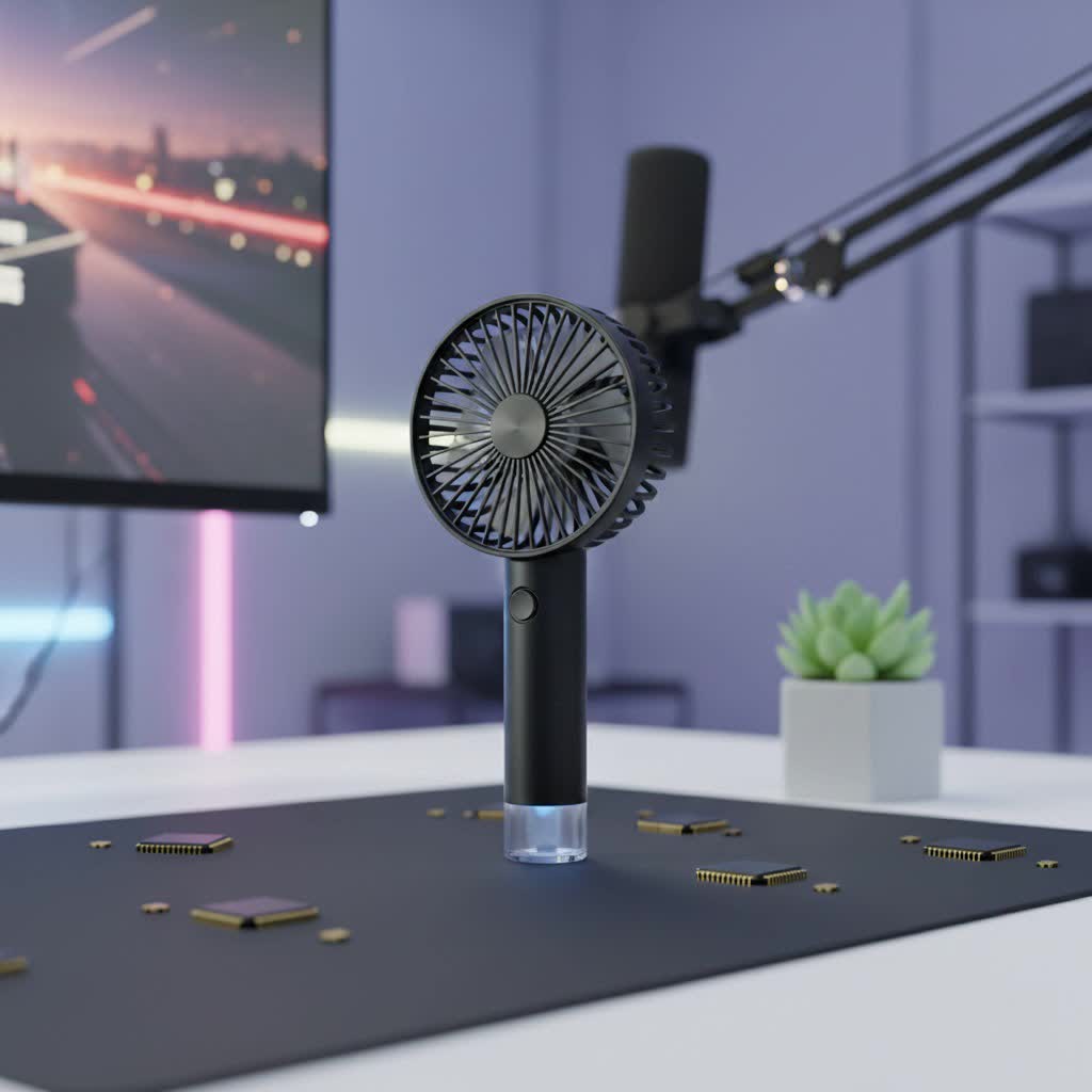 Your Ultimate Cooling Companion: The Handheld Rechargeable Fan with Water Mist Spray