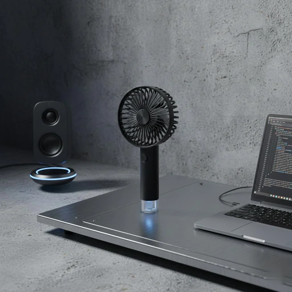 Dyson Pure Cool Me personal purifying fan on a desk