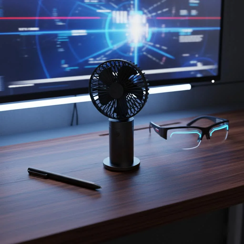 JisuLife portable handheld fan providing a refreshing breeze