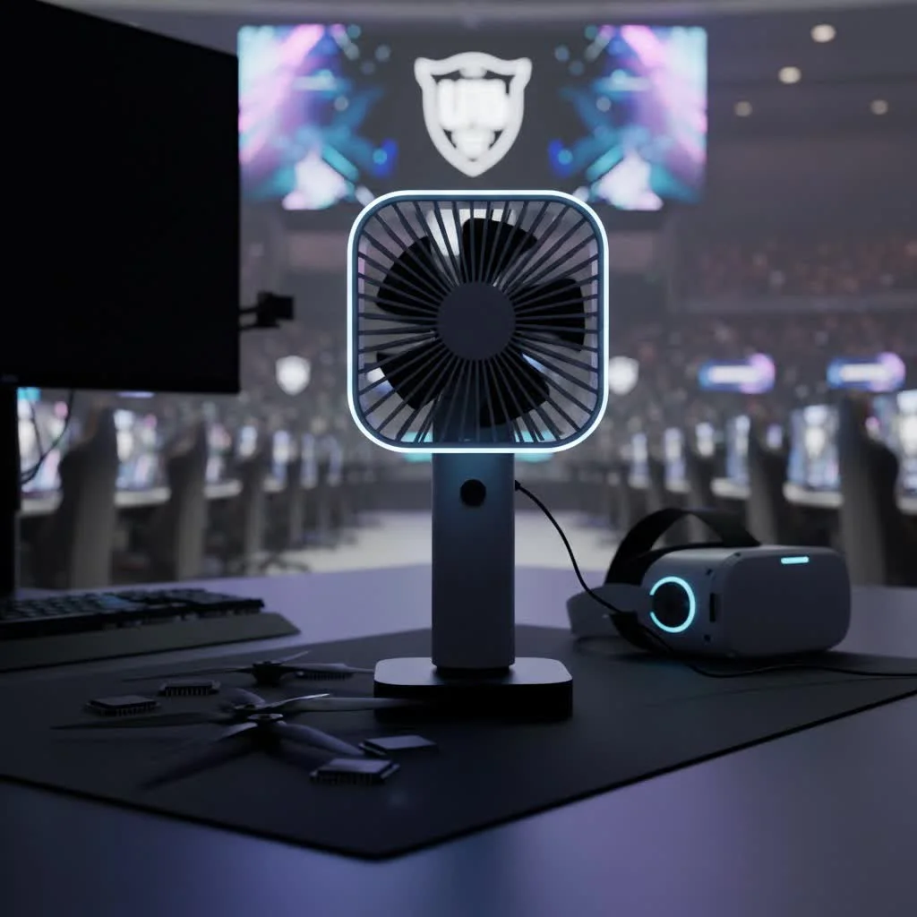 Opolar handheld fan providing personal cooling